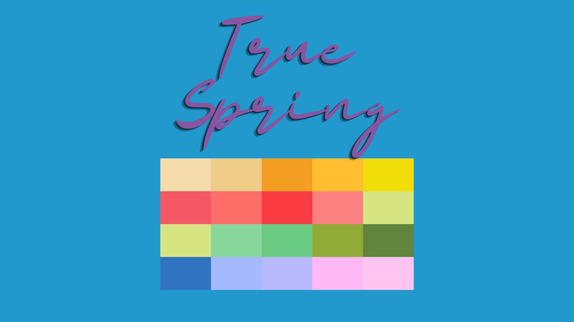 True Spring: caratteristiche, palette, esempi