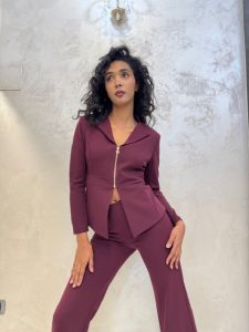 COLLEZIONE RINASCIMENTO AUTUNNO INVERNO 2025 2 | IMG 7989 Giacca Rinascimento bordeaux con zip