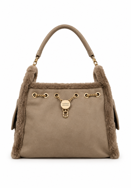 Borsa Alessia Massimo media in eco montone