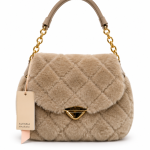 Borsa Alessia Massimo eco pelliccia fantasia rombi