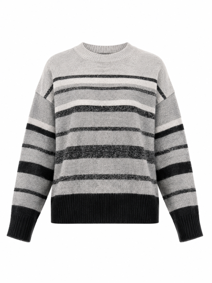 Maglia Griffai riga orizzontale base grigia