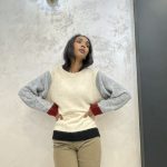 Maglia Griffai multicolor base burro