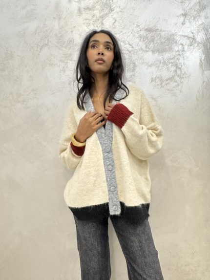 cardigan Griffai multicolor base burro