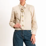 Camicia Have One beige con cravatta