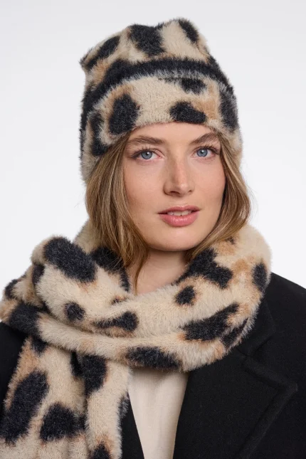 Cappello Rino e Pelle fantasia maculata chiara