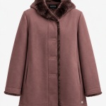 Eco pelliccia reversibile eco montone Ragno con cappuccio
