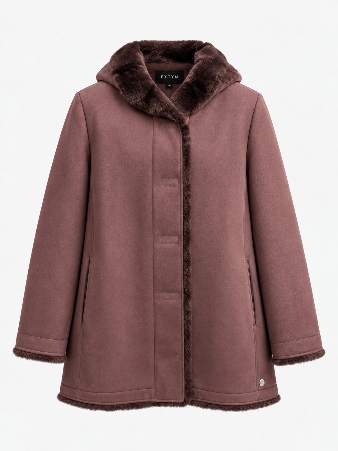 Eco pelliccia reversibile eco montone Ragno con cappuccio Eco pelliccia reversibile eco montone Ragno con cappuccio