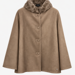 Eco montone marrone Ragno reversibile eco pelliccia con bottoni