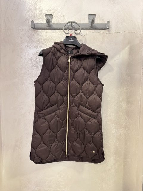 Piumino ragno modello gilet con cappuccio Piumino Ragno modello gilet con cappuccio
