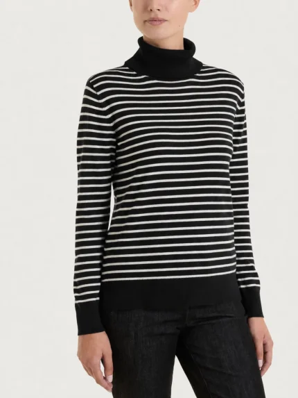 Maglia Ragno nera riga bianca