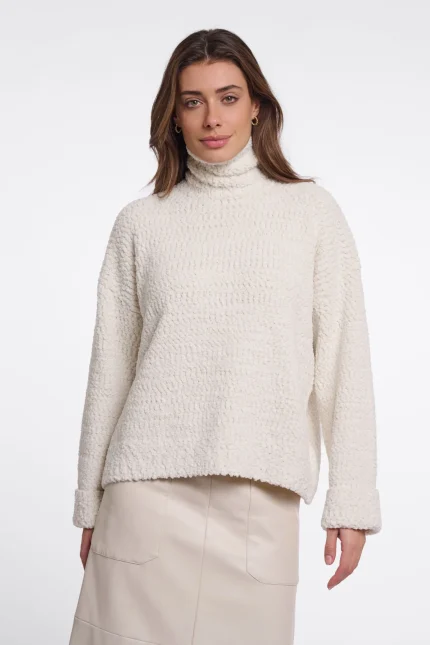 Pull Rino e Pelle collo alto