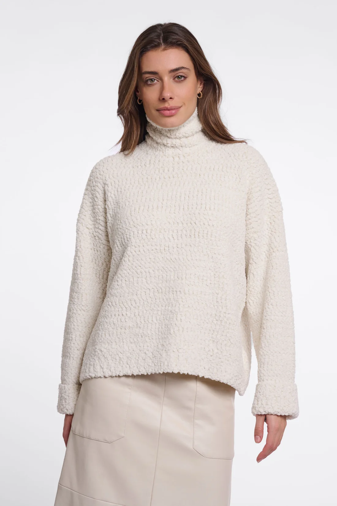 Pull Rino e Pelle collo alto Pull Rino e Pelle collo alto